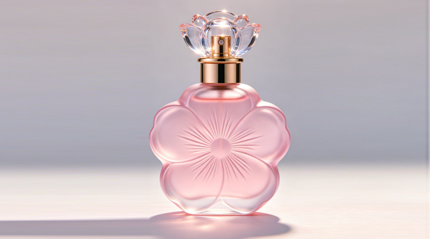 Floral-shaped perfume bottle