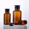 Vintage Style Amber Clear Chemical Glass Reagent Apothecary Bottles