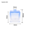 Frosted 50ml Refillable Blue Green Glass Perfume Spray Bottle