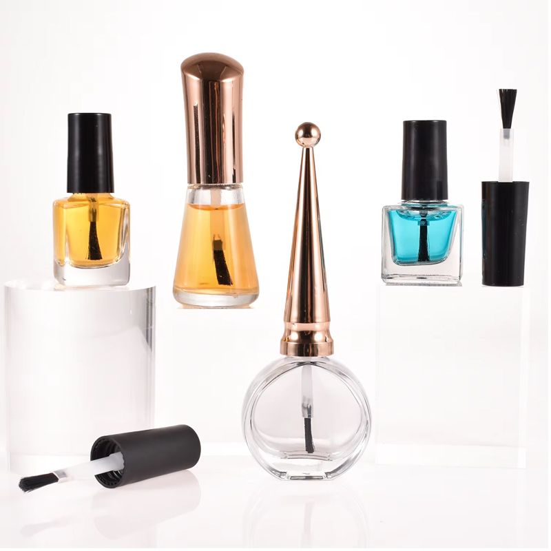 Wholesale 15ml Transparent Empty Clear Nail Polish Bottle Cap And Brush