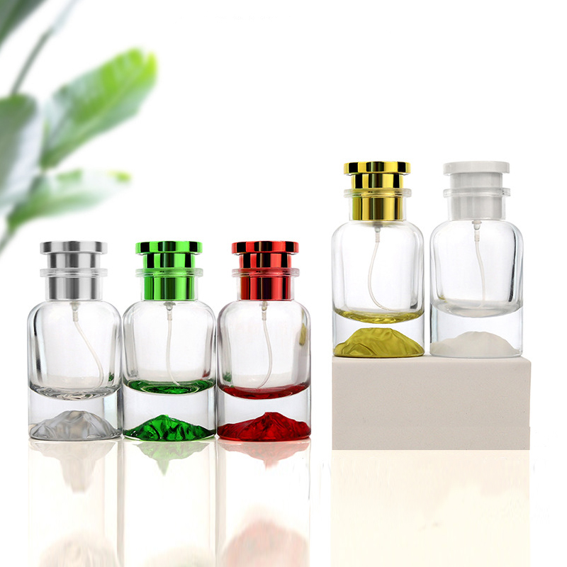 30ml 50ml Heavy Base Volcano Bottom 100ml Round Cylinder Perfume Spray Bottle