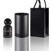 Black Glass Perfume Bottle with Metal Lid