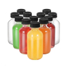  Custom Clear 60ml Glass Beverage Bottles Round Screw Cap Screen Printing Refillable for Juice 