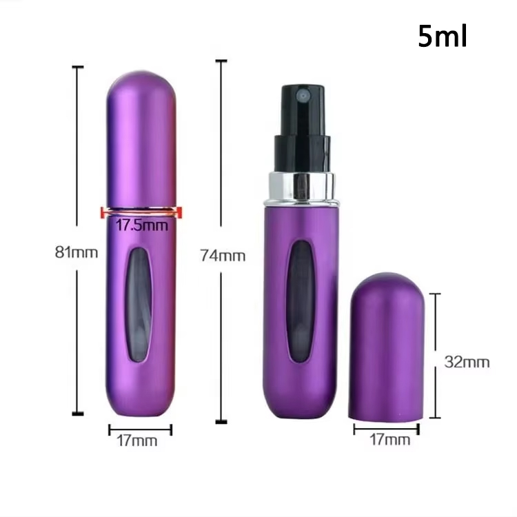 5ml Portable Mini aluminum Perfume Atomizer bottle