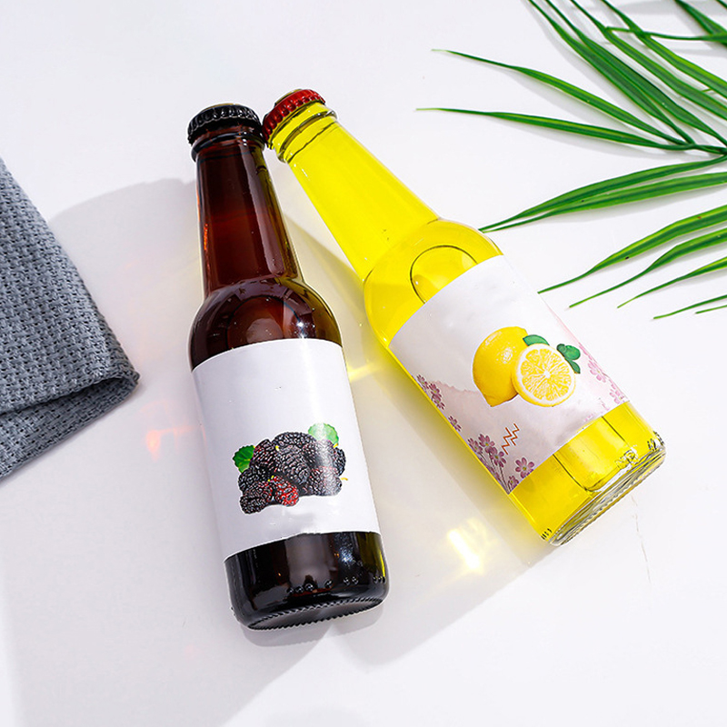 Glass Beer Bottles Manufacturers 250ml 275ml 330ml 500ml Transparent Glass Bottle Empty Lemonade Glass Bottle