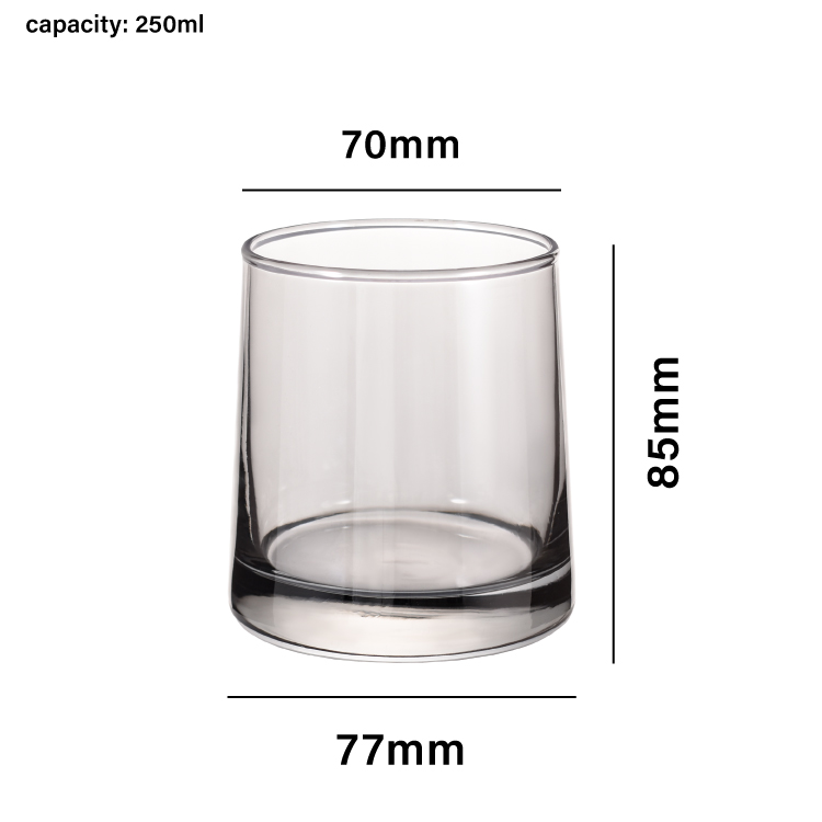 luxury 250ml Classic color Stylish Glass candle Jars for Candle Making Jars