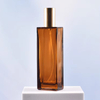 Wholesale Glass Perfume Bottle Refillable Brown Crimp Pump Wood Lid 