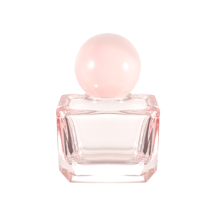 Luxury Square Glass Perfume Bottle with Ball Cap 100ml 30ml 50ml Custom Color Fragrance Packaging