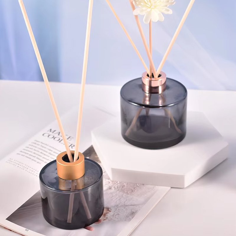 Empty Round Cylinder Reed Diffuser Bottle 