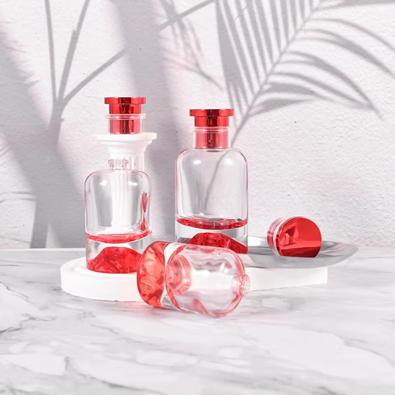 30ml 50ml Heavy Base Volcano Bottom 100ml Round Cylinder Perfume Spray Bottle