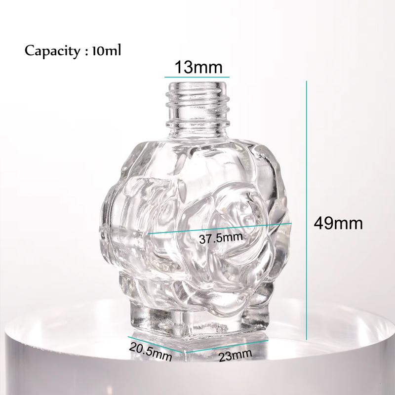 Factory Price Rose Shape Sample 10ml Perfume Bottle With Screw Top for Women