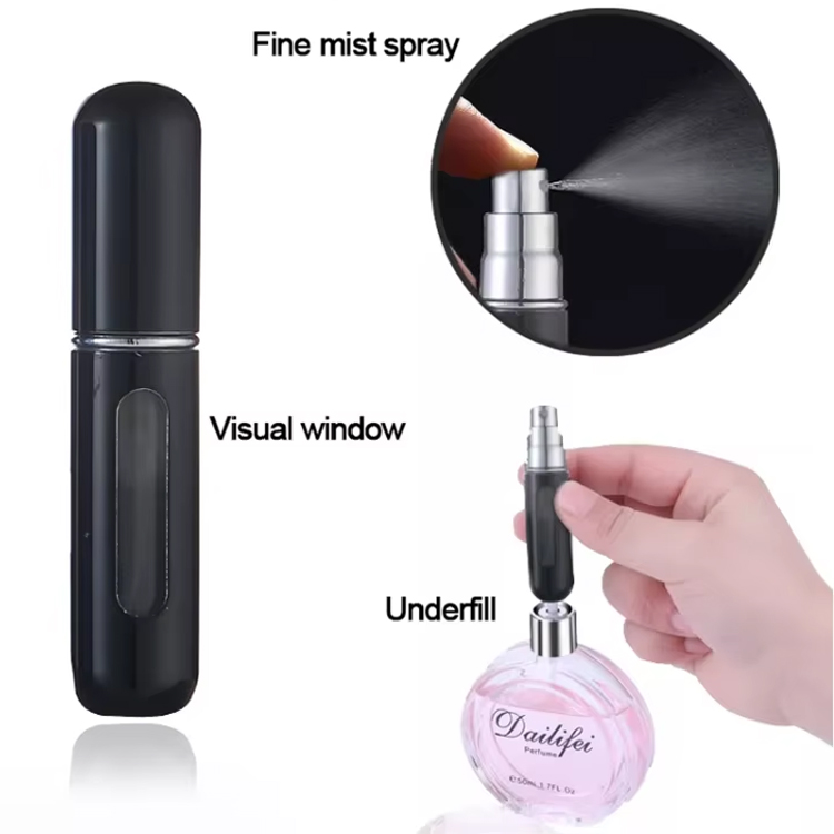 5ml Portable Mini aluminum Perfume Atomizer bottle