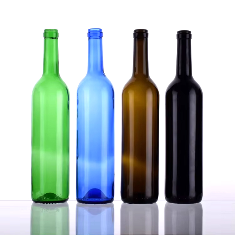 Wholesale 1000ml Empty Bordeaux Shape Glass Wine Vodka Bottle