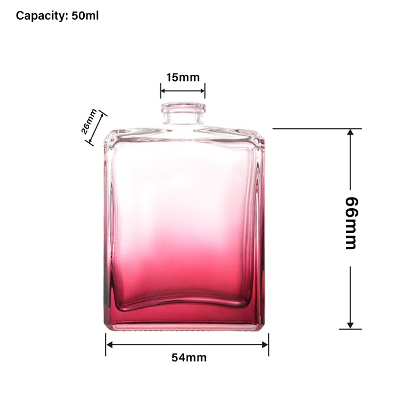 Gradual Coating Green 50 Ml Perfume Glass Bottle with Box