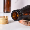 Manufacturer 100ml Sealed Glass Recycle Amber Glass Syrup Bottles With metal Cap