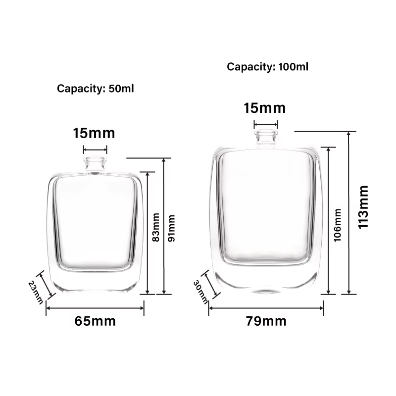 Wholesale Custom Logo Luxury Clear 50ml 100ml Perfume Glass Bottles Spray Glass Perfume Bottles 