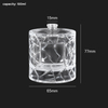 Luxury Diamond-Cut 50ml 100ml Round Glass Perfume Bottle with Metal Cap for Men Fragrance Packaging