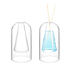 Double Wall High Borosilicate Glass Reed Diffuser Bottle Modern Decorative Aromatherapy Diffuser Container for Home Fragrance