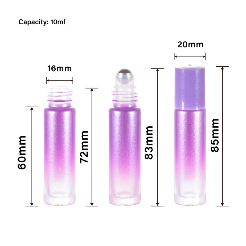 Luxury 10ml Gradient Glass Perfume Oil Roll on Bottle
