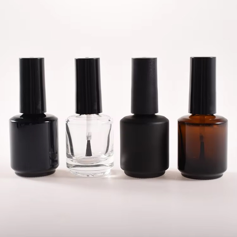 15ml Black Empty Glass Bottles For Nail Polish
