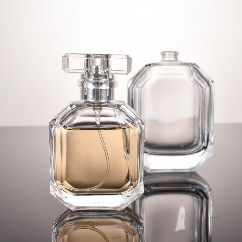 Luxury Glass Bottle 100ml 30ml Perfume Spray Bottle 50ml Empty Hexagon Perfume Bottle With Packaging