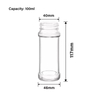 Clear Glass Spice Jars 100ml Seasoning Blend Bottle 