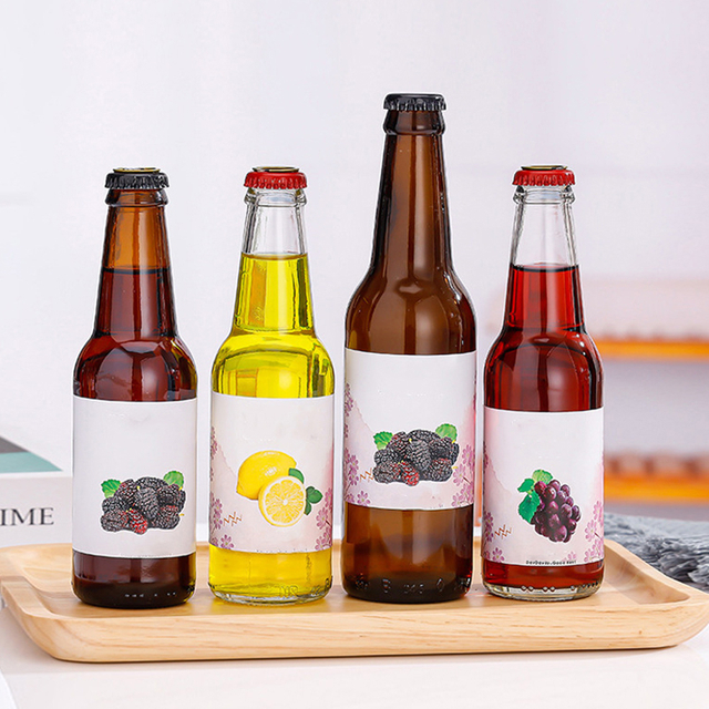 Glass Beer Bottles Manufacturers 250ml 275ml 330ml 500ml Transparent Glass Bottle Empty Lemonade Glass Bottle