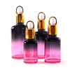 Eco-friendly Gradient Glass 10ml 20ml 30ml 50ml Recyclable Unique Serum Essential Oil Glass Dropper Bottle