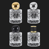 Luxury Diamond-Cut 50ml 100ml Round Glass Perfume Bottle with Metal Cap for Men Fragrance Packaging