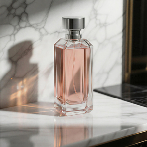 Luxury Faceted Glass Perfume Bottle with Metal Cap Thick Base Premium Fragrance Packaging