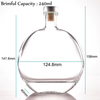 250ml Clear Round Glass Liquor Bottles 