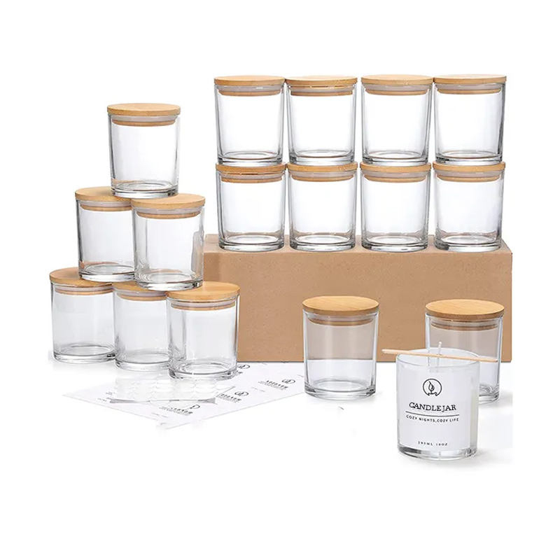 10oz 12oz Glass Candle Jar with Lid