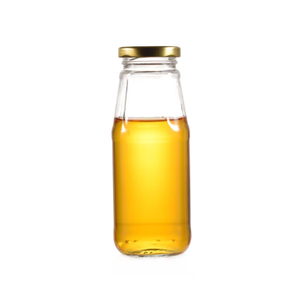 Wholesale 350ml Round Shape Empty Glass Beverage Milk Bottle 