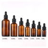 Luxury 5ml 10ml 15ml 20ml Amber Glass Dropper Bottles with Pipette