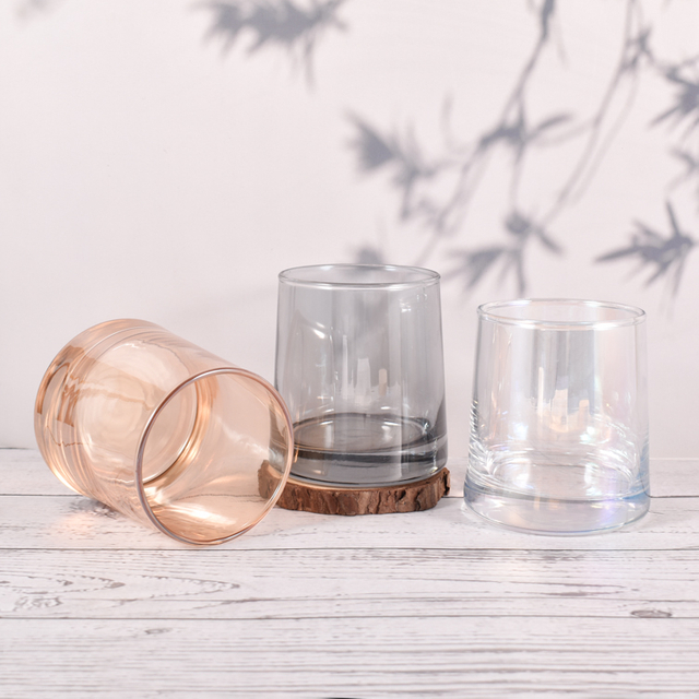 luxury 250ml Classic color Stylish Glass candle Jars for Candle Making Jars