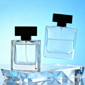 50ml 100ml Fancy High-end Flat Square Transparent Glass Perfume Bottle 