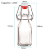 120ml Clear Swing Top Flip Top Glass Bottles