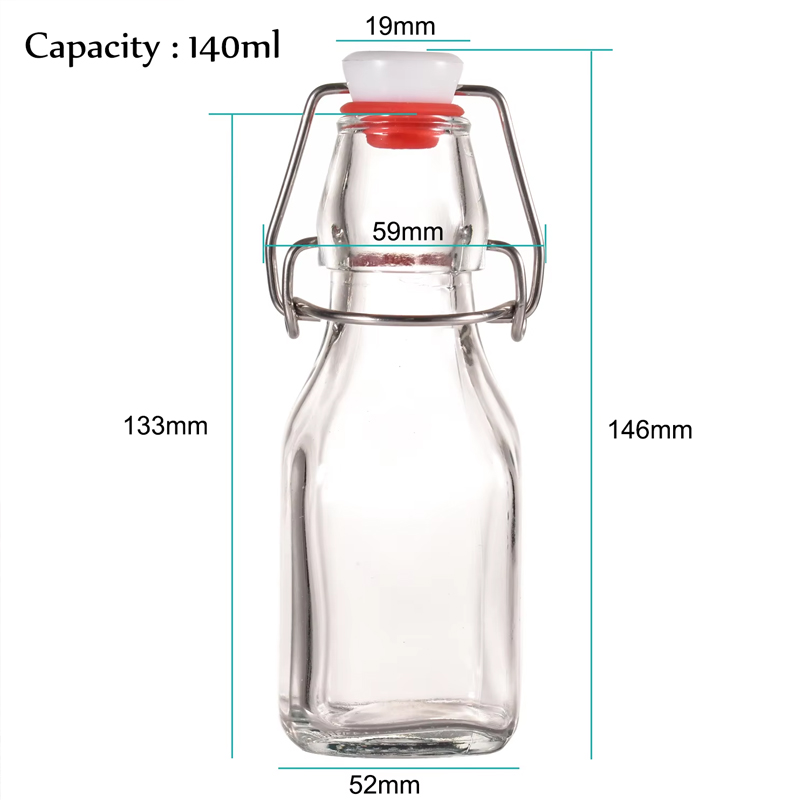 120ml Clear Swing Top Flip Top Glass Bottles
