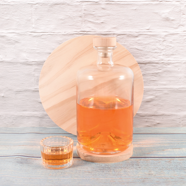 750ml Wholesale Glass Bottle with Cork