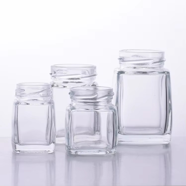 Square Glass Bird's Nest Food Storage Container with Sealed Lid