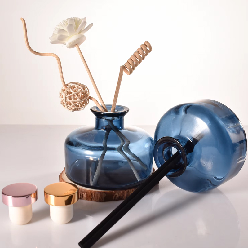 200ml French Blue Room Aroma Designer Diffuser Bottle Glass
