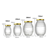100ml 250ml 380ml 730ml Striation Classic Glass Honey Jar
