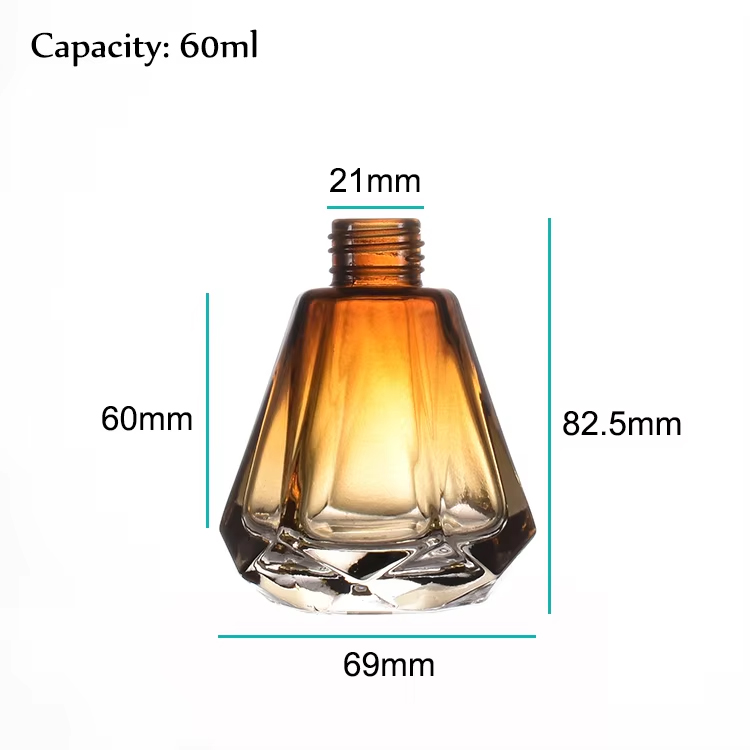 Morden Style Glass Diffuser Bottles 60ml Cone Reed Diffuser Bottle