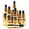 Luxury Skincare Packaging Containers Gold Essential Oil Serum Glass Dropper Bottle 5ml 10ml 15ml 20ml 30ml 50ml 100ml