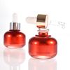 Wholesale Thickened Glass Round Red 30ml Essence Liquid Cosmetic Dropper Bottle
