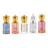 Octagonal Glass 3ml 6ml 12ml Roller Bottle Golden UV Plating Essential Oil Attar Bottles