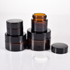 Eco-Friendly Amber Cosmetics Glass Cream Jar 