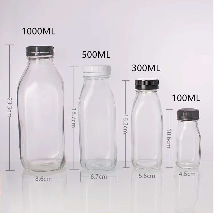 Stock Your Home Liter 100ml 300ml 500ml 1000ml Milk Bottle