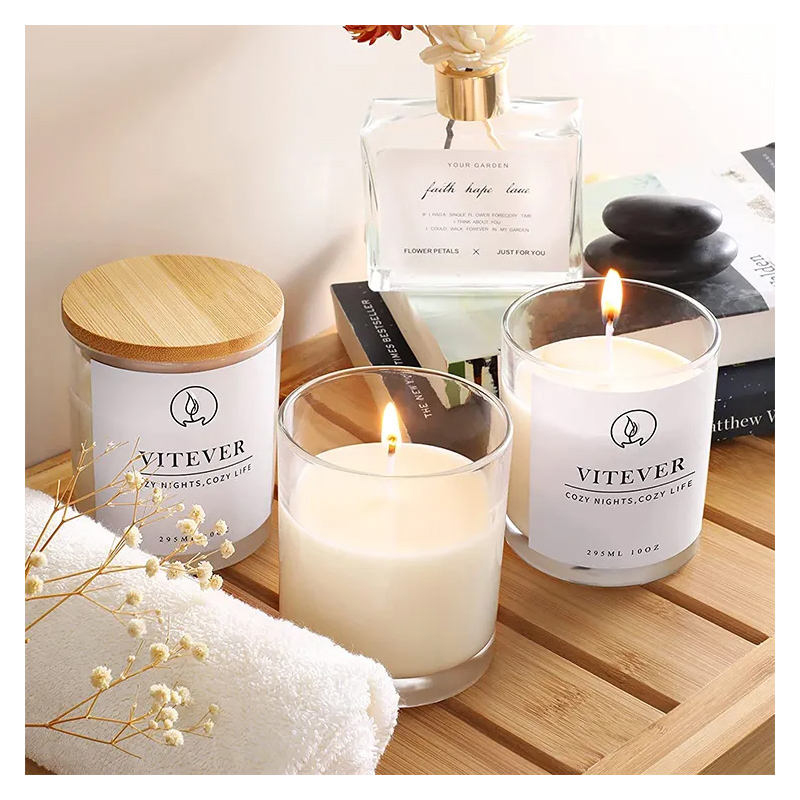 10oz 12oz Glass Candle Jar with Lid