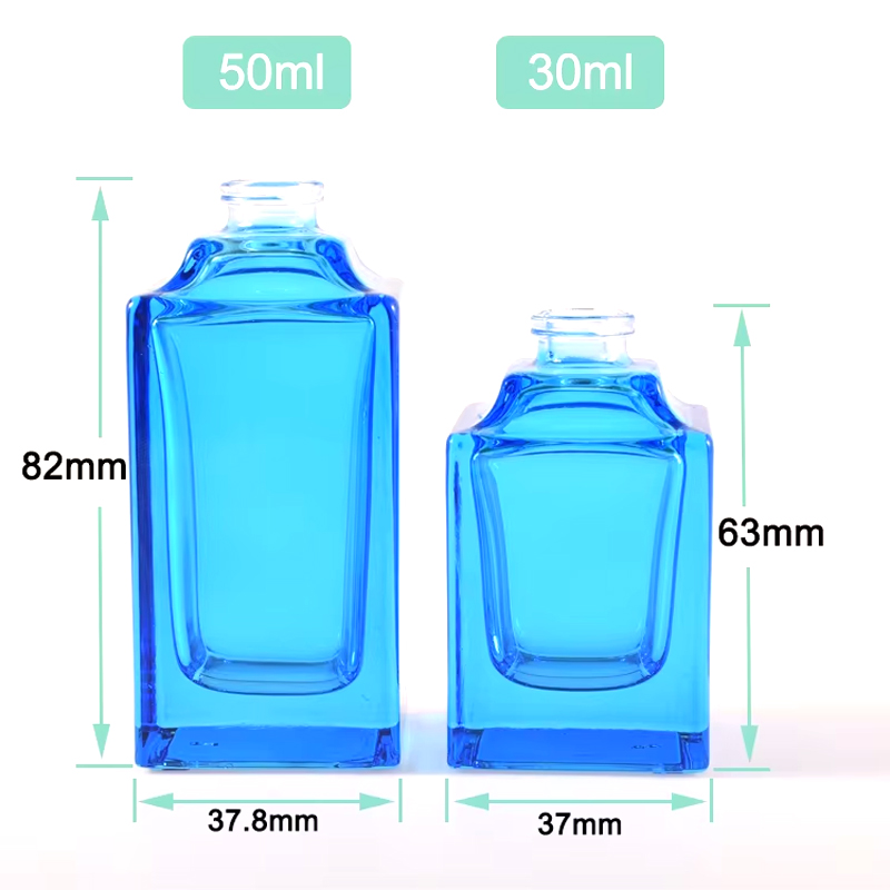 Professional Supplier 30ml 50ml Luxury blue pink amber Perfume Bottle